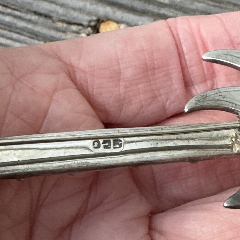 Vintage 925 Sterling Silver Palm Tree Brooch Pin Pendant - Picture 5 of 9